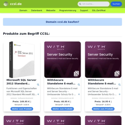 Screenshot ccsl.de