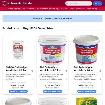 Screenshot cd-vernichter.de