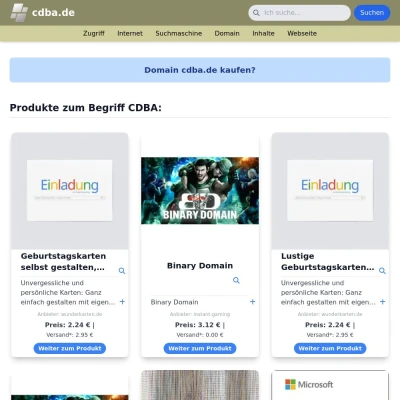 Screenshot cdba.de
