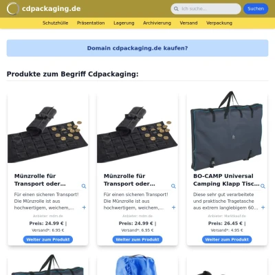 Screenshot cdpackaging.de
