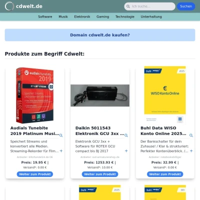 Screenshot cdwelt.de
