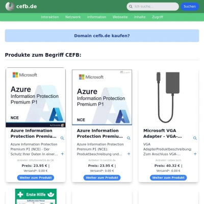 Screenshot cefb.de