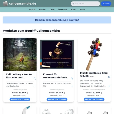 Screenshot celloensemble.de