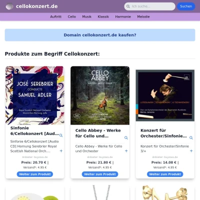 Screenshot cellokonzert.de
