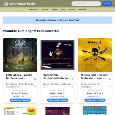 Screenshot cellokonzerte.de