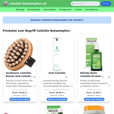 Screenshot cellulite-bekaempfen.de