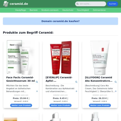 Screenshot ceramid.de