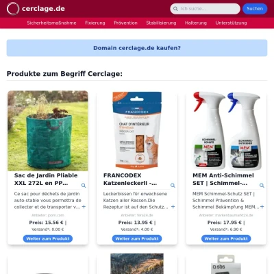 Screenshot cerclage.de