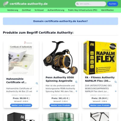 Screenshot certificate-authority.de