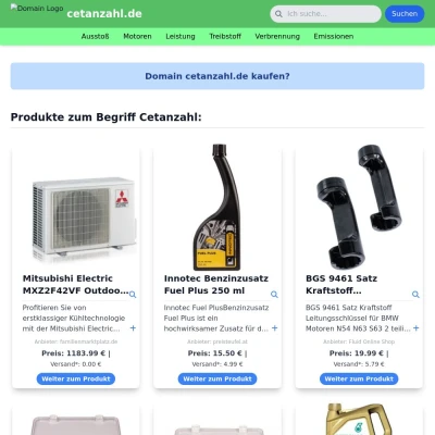 Screenshot cetanzahl.de