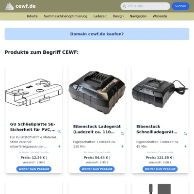 Screenshot cewf.de