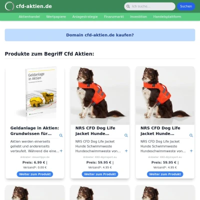Screenshot cfd-aktien.de