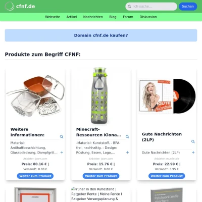 Screenshot cfnf.de