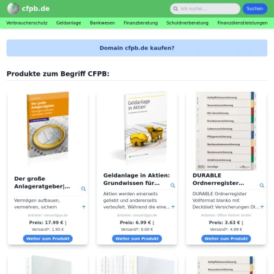 Screenshot cfpb.de