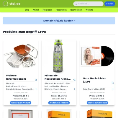 Screenshot cfpj.de