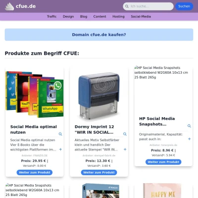 Screenshot cfue.de