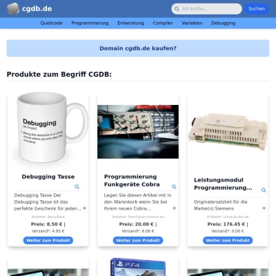 Screenshot cgdb.de