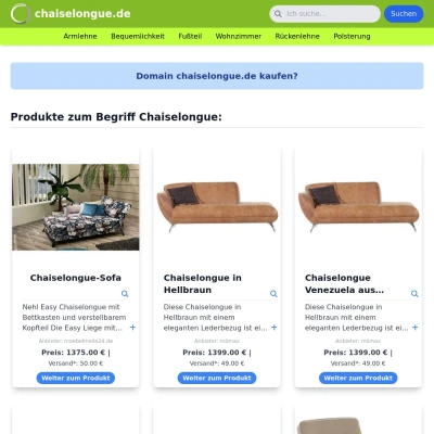 Screenshot chaiselongue.de