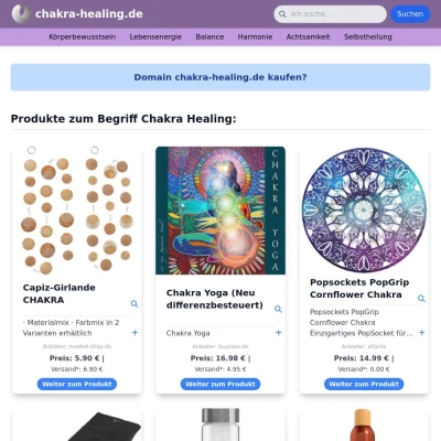 Screenshot chakra-healing.de