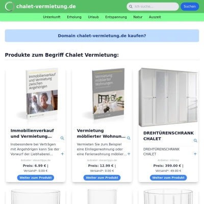 Screenshot chalet-vermietung.de