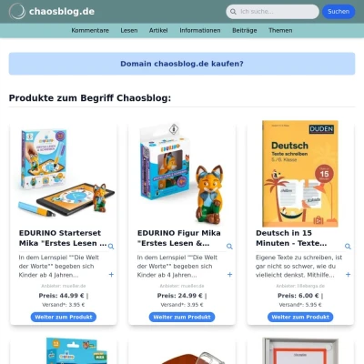 Screenshot chaosblog.de