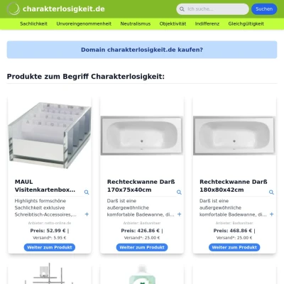 Screenshot charakterlosigkeit.de