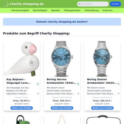 Screenshot charity-shopping.de