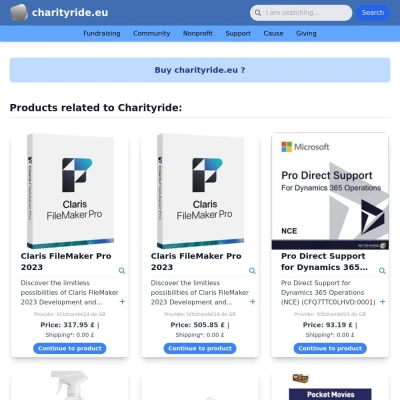 Screenshot charityride.eu