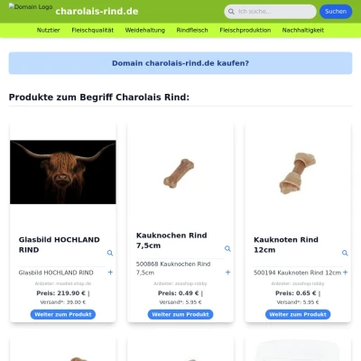 Screenshot charolais-rind.de