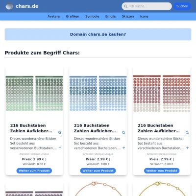 Screenshot chars.de
