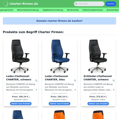 Screenshot charter-firmen.de