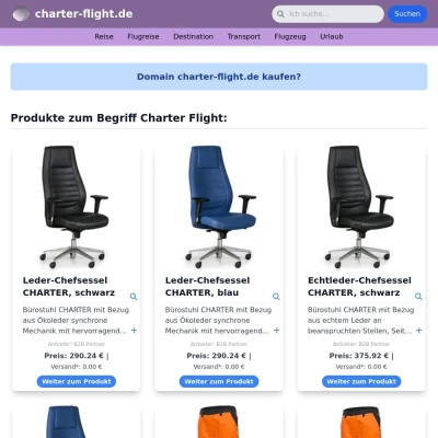 Screenshot charter-flight.de