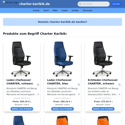 Screenshot charter-karibik.de