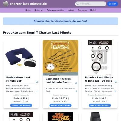 Screenshot charter-last-minute.de