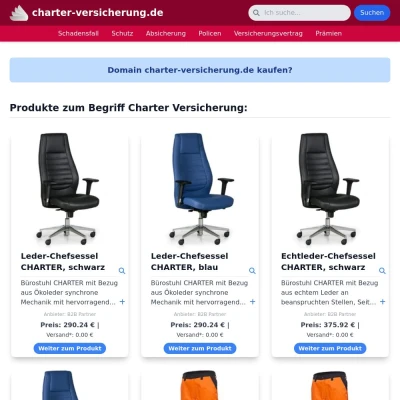 Screenshot charter-versicherung.de