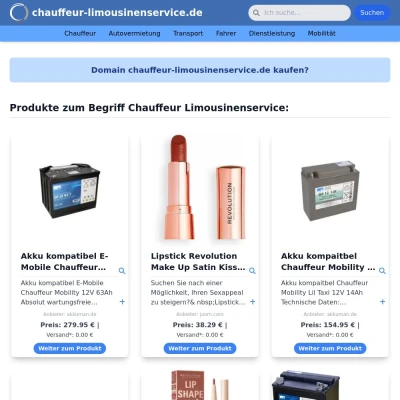 Screenshot chauffeur-limousinenservice.de