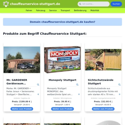 Screenshot chauffeurservice-stuttgart.de