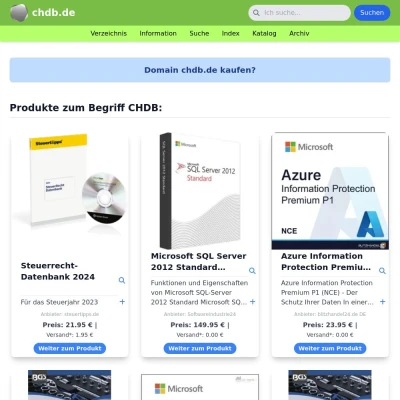 Screenshot chdb.de