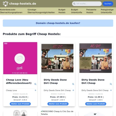 Screenshot cheap-hostels.de