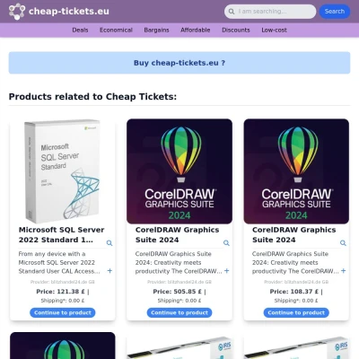 Screenshot cheap-tickets.eu