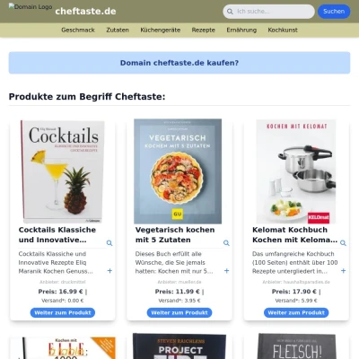 Screenshot cheftaste.de