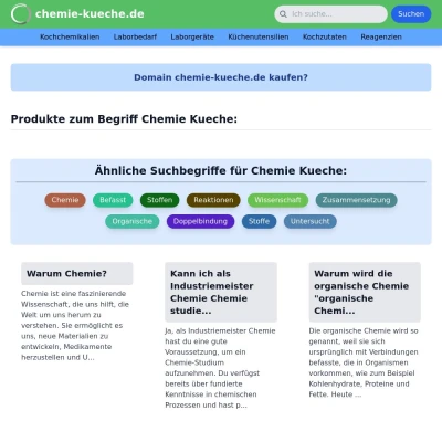 Screenshot chemie-kueche.de