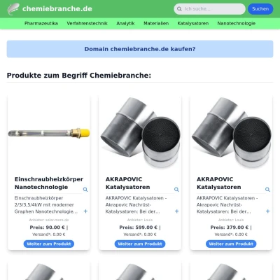 Screenshot chemiebranche.de