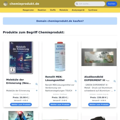 Screenshot chemieprodukt.de