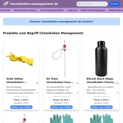 Screenshot chemikalien-management.de