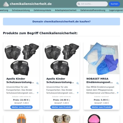 Screenshot chemikaliensicherheit.de