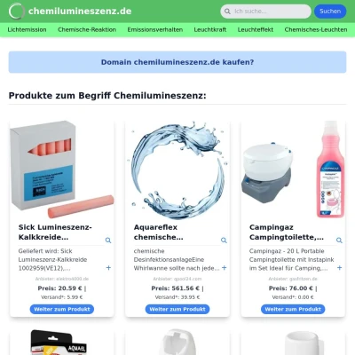 Screenshot chemilumineszenz.de