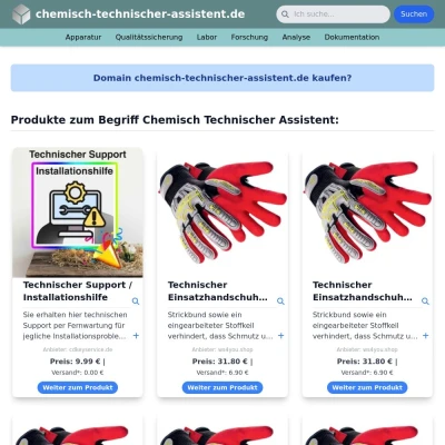 Screenshot chemisch-technischer-assistent.de