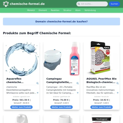 Screenshot chemische-formel.de