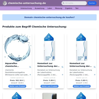 Screenshot chemische-untersuchung.de